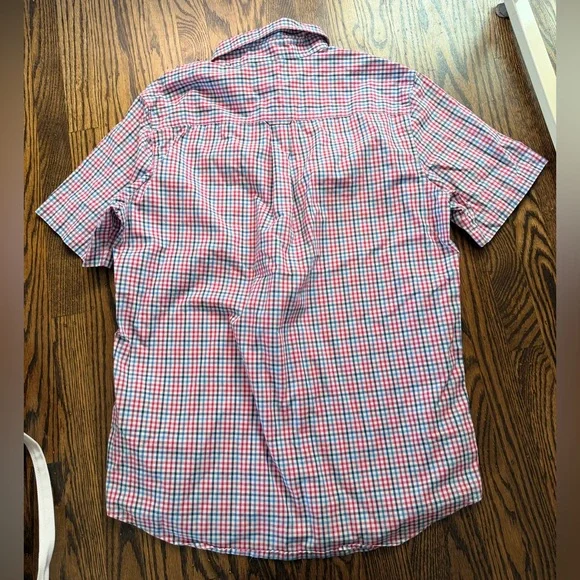 Chaps Red and Blue Plaid Casual Shirt - Picture 4 of 4